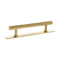 Millhouse Brass Chrysler Diamond T-Bar Cabinet Pull Handle on Backplate 128mm