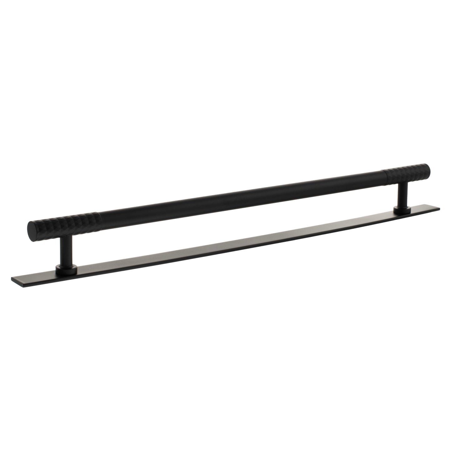 Millhouse Brass Chrysler Diamond T-Bar Cabinet Pull Handle on Backplate 320mm