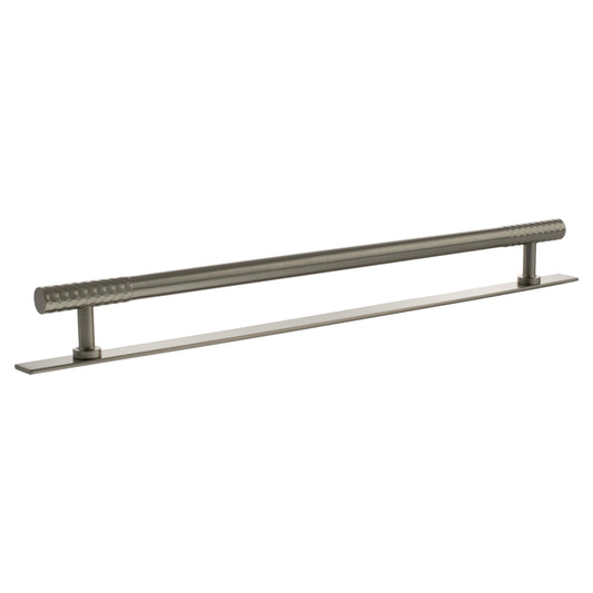 Millhouse Brass Chrysler Diamond T-Bar Cabinet Pull Handle on Backplate 320mm