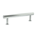 Atlantic Millhouse Brass Pennington Hexagonal T-Bar Cabinet Pull Handle measuring 128mm, featuring a polished finish with two cylindrical mounting bases.