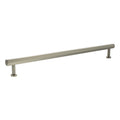 Atlantic Millhouse Brass Pennington Hexagonal T-Bar Cabinet Pull Handle, 320mm in a brushed brass finish, featuring a sleek hexagonal design and mounted on two cylindrical bases.