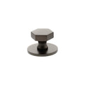 Millhouse Brass Pennington Hexagonal Cabinet Knob Handle on Backplate