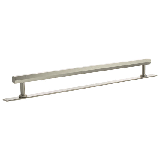 Millhouse Brass Pennington Hexagonal T-Bar Cabinet Pull Handle on Backplate 320mm