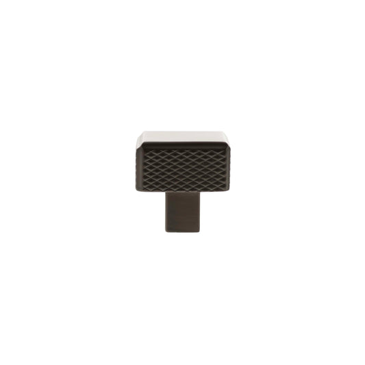 Millhouse Brass Eiffel Knurled Square Cabinet Knob Handle