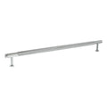 Atlantic Millhouse Brass Eiffel Knurled T-Bar Cabinet Pull Handle measuring 320mm, featuring a sleek silver finish and a textured knurled grip on the pull section.