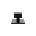 Millhouse Brass Eiffel Knurled Square Cabinet Knob Handle on Backplate