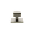 Millhouse Brass Eiffel Knurled Square Cabinet Knob Handle on Backplate