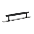 Millhouse Brass Eiffel Knurled T-Bar Cabinet Pull Handle on Backplate 128mm