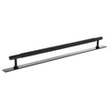 Millhouse Brass Eiffel Knurled T-Bar Cabinet Pull Handle on Backplate 320mm
