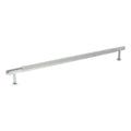 Atlantic Millhouse Brass Battersea Linear T-Bar Cabinet Pull Handle, 320mm, features a sleek design in a shiny brass finish with a simple, linear shape and two end brackets for easy attachment.