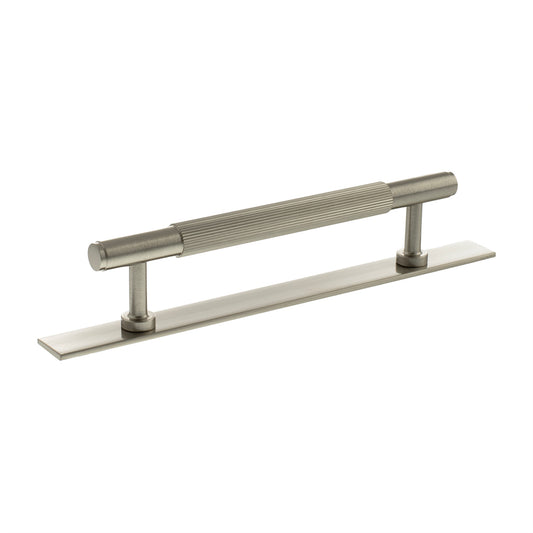 Millhouse Brass Battersea Linear T-Bar Cabinet Pull Handle on Backplate 128mm