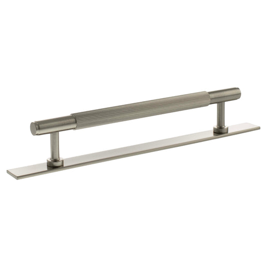 Millhouse Brass Battersea Linear T-Bar Cabinet Pull Handle on Backplate 160mm