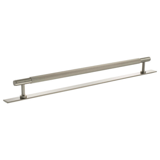 Millhouse Brass Battersea Linear T-Bar Cabinet Pull Handle on Backplate 320mm