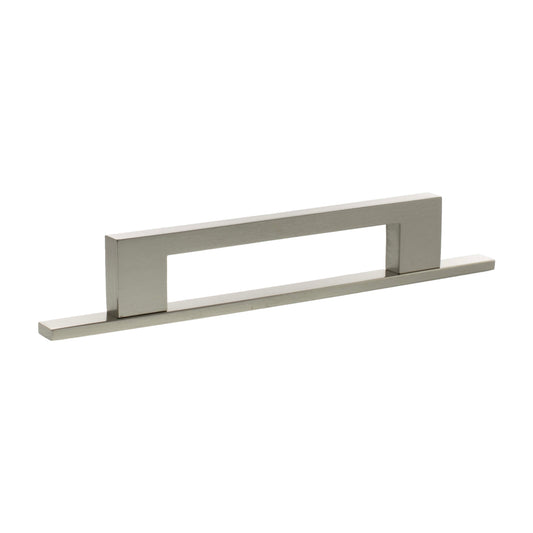 Millhouse Brass Empire Slim Cabinet Pull Handle on Backplate 128mm