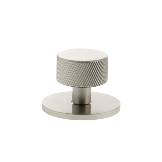 Millhouse Brass Paddington Spiral Round Cabinet Knob Handle on Backplate