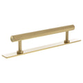Millhouse Brass Paddington Spiral T-Bar Cabinet Pull Handle on Backplate 128mm