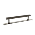 Millhouse Brass Paddington Spiral T-Bar Cabinet Pull Handle on Backplate 160mm