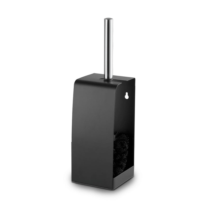Ecoline Matte Black Toilet Brush Set Holder