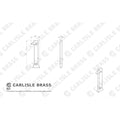 Carlisle Brass Numeral Face Fix (No.1) 76Mm in silver finish, featuring a rectangular shape with rounded edges and two mounting holes.