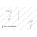 Carlisle Brass Numeral Face Fix (No.7) in 76mm size, featuring a clear design with a straight-edge numeral '7' and drilled holes for installation.