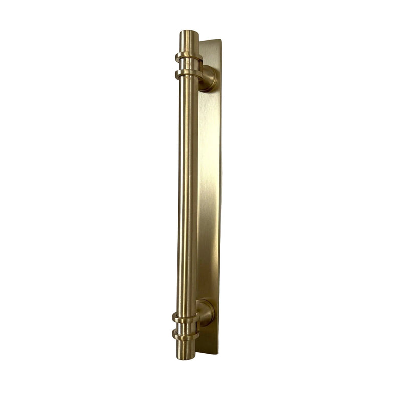 Brass Backplate - Satin Brass 128mm/160mm hole to hole handles - Brass bee