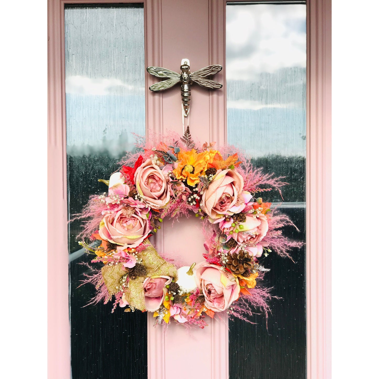 Brass Dragonfly Door Knocker - Nickel Finish - Brass bee