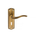 Old English Warwick Key Lever Door Handle on Backplate