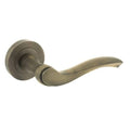 Old English Warwick Lever Door Handle on Round Rose