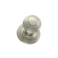 Atlantic Old English Ripon Solid Brass Reeded Mortice Knob on Concealed Fix Rose, featuring a reeded design with a rounded top, made of solid brass with a polished finish for enhanced durability.