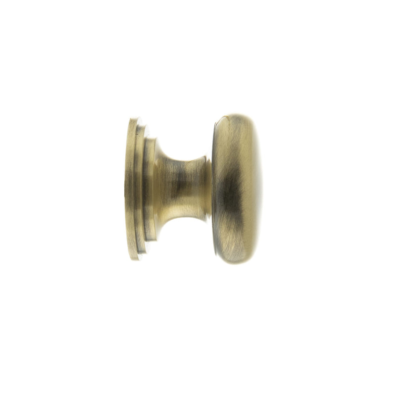 Old English Lincoln Solid Brass Victorian Cabinet Knob 38mm on Concealed Fix