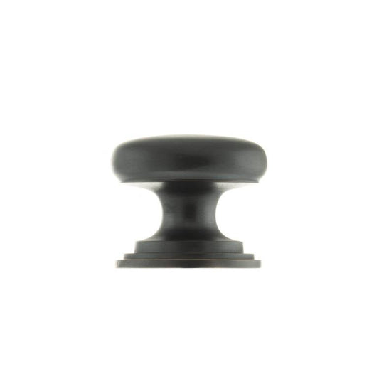 Atlantic Old English Lincoln Solid Brass Victorian Cabinet Knob in a 38mm size, featuring a smooth round shape and concealed fix for an understated classic look.