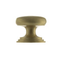 Old English Lincoln Solid Brass Victorian Cabinet Knob 32mm on Concealed Fix