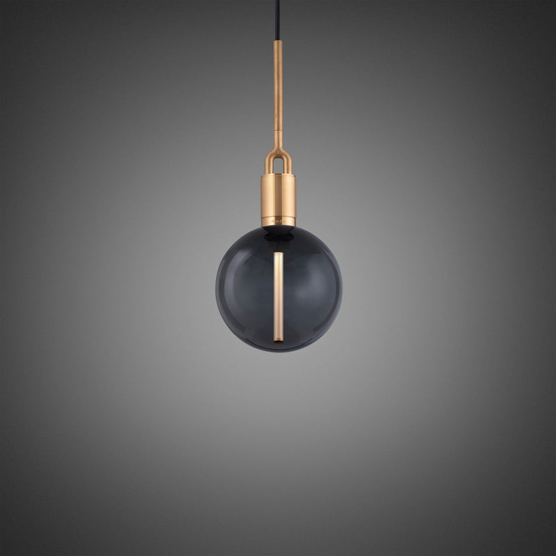 Forked Pendent Smoked Globe Medium