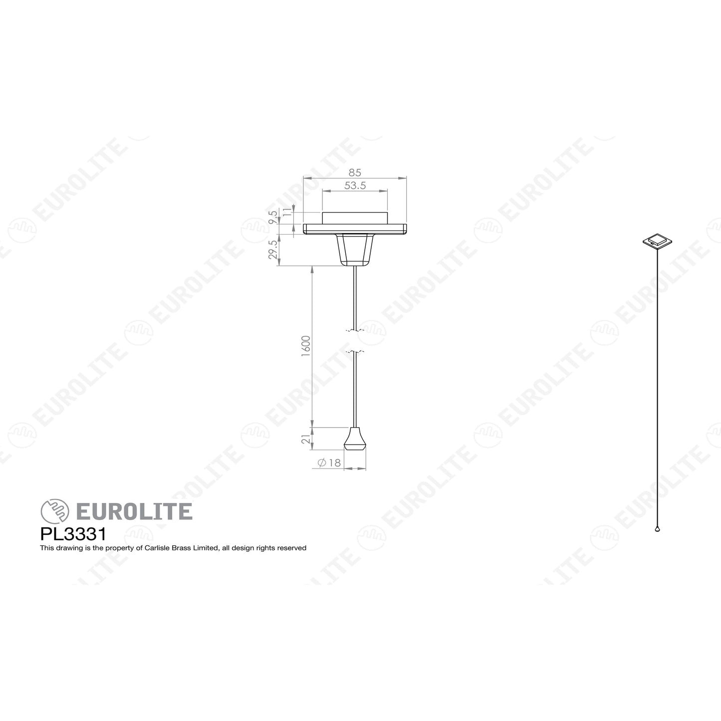 Enhance White Plastic Pull Cord - White