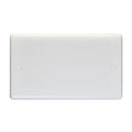 Enhance White Plastic Double Blank Plate - White