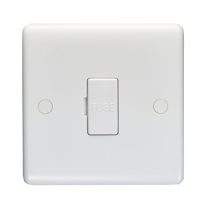 Enhance White Plastic Unswitched Fuse Spur - White