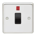 Stainless steel 20Amp Switch With Neon Indicator - Polished Stainless Steel
