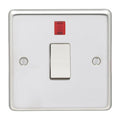 Stainless steel 20Amp Switch With Neon Indicator - Polished Stainless Steel