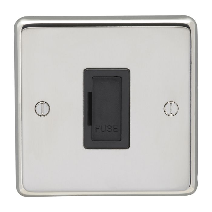 Stainless steel Unswitched Fuse Spur - Polished Stainless Steel