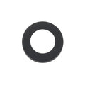 Zoo Hardware Rosso Maniglie Spare Round Rose Pack in black, featuring two round rose discs designed for door handles, made of solid material with a smooth finish.