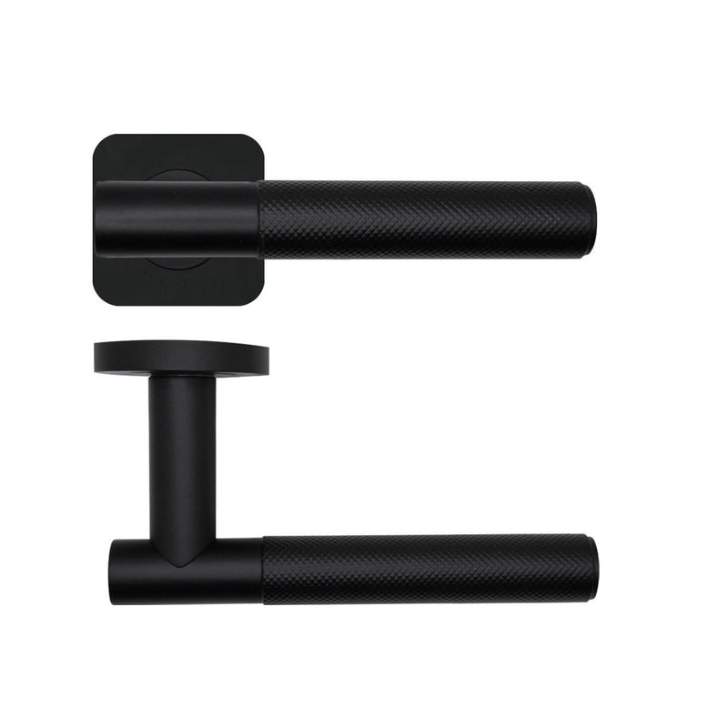 Orta - Knurled Grip T Bar Lever On Squircle Rose