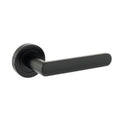 Atlantic Status Carolina Lever Handle on Round Rose — Satin Brass
