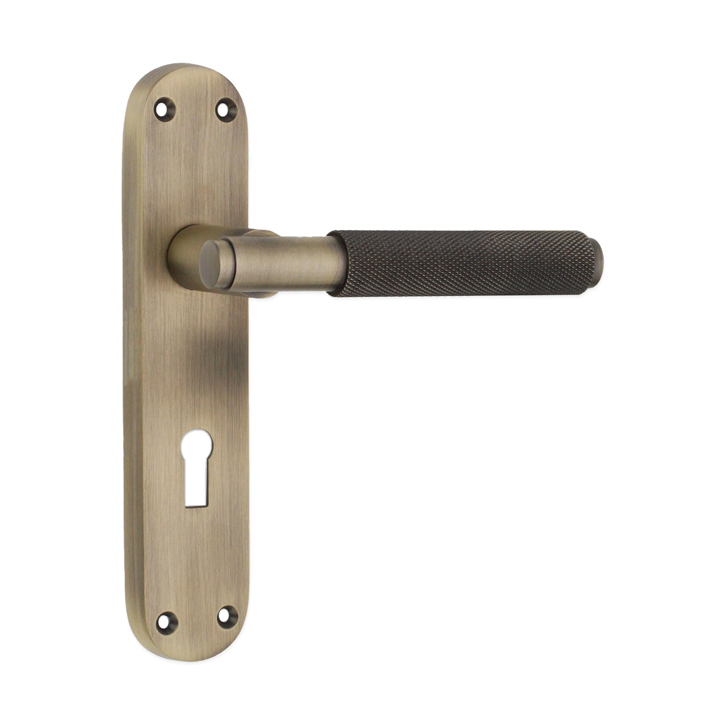 Connaught Knurled Lever on Backplate Door Handle