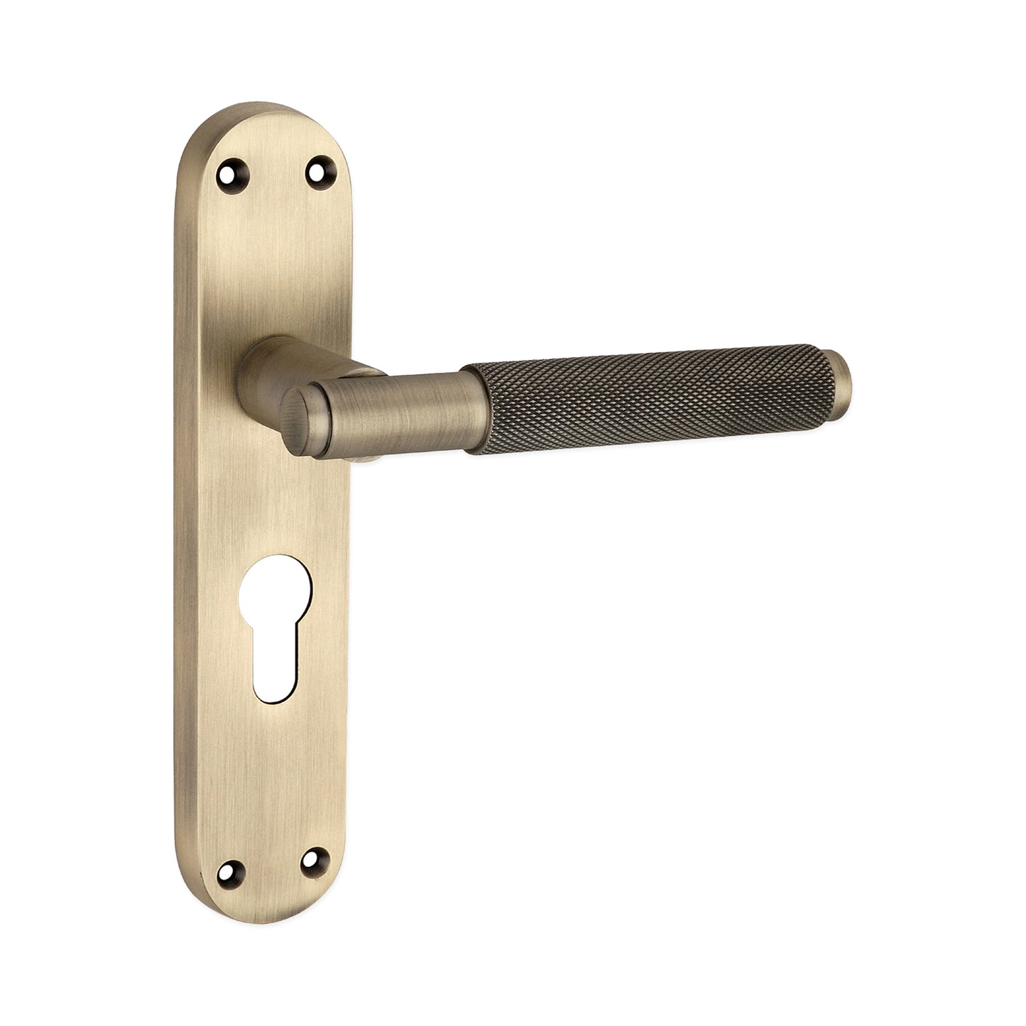 Connaught Knurled Lever on Backplate Door Handle