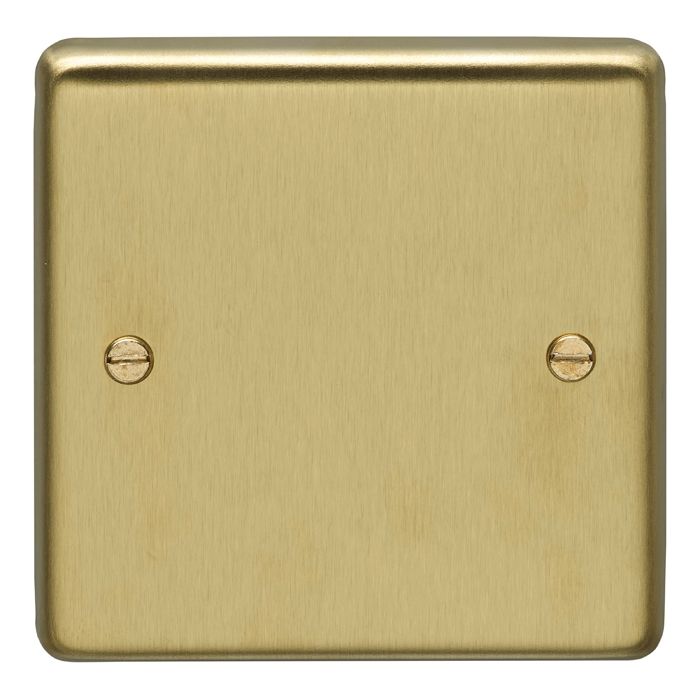 Stainless steel Single Blank Plate - Satin Brass