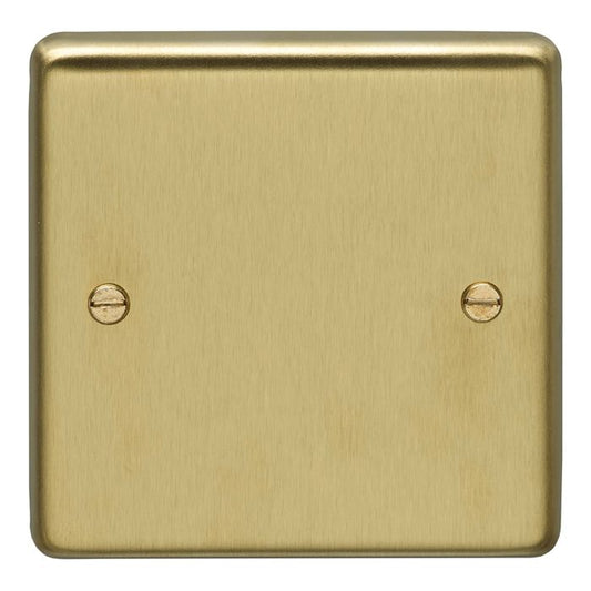 Stainless steel Single Blank Plate - Satin Brass