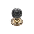Ebony Beehive Rim/Mortice Door Knob