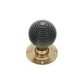 Ebony Beehive Rim/Mortice Door Knob