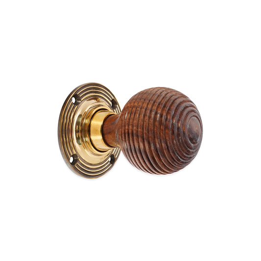Rosewood Beehive Rim/Mortice Door Knob
