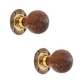 Rosewood Beehive Rim/Mortice Door Knob